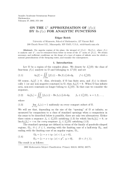 ON THE L1 APPROXIMATION OF |f(z)| BY Ref(z) FOR ANALYTIC