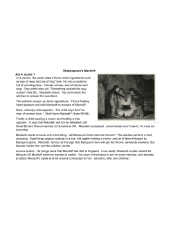 Shakespeare`s Macbeth Act 4, scene 1 In a cavern, the weird sisters