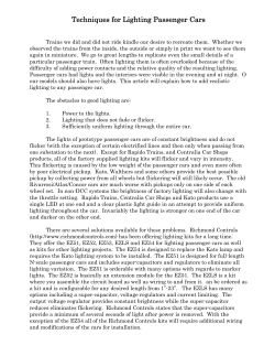 Techniques for Lighting Passenger Cars