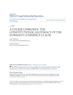a course unbroken: the constitutional legitimacy of the dormant