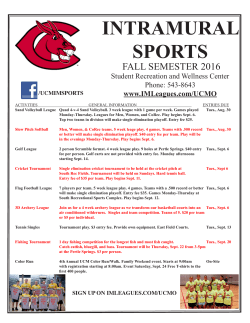INTRAMURAL SPORTS