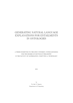 Generating Natural Language Explanations For Entailments In