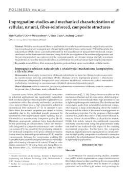Impregnation studies and mechanical characterization of cellular