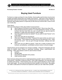 Buying Used Furniture