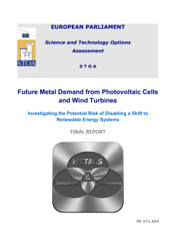 Future Metal Demand from Photovoltaic Cells and Wind Turbines