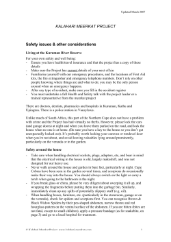 a printable version - The Kalahari Meerkat Project