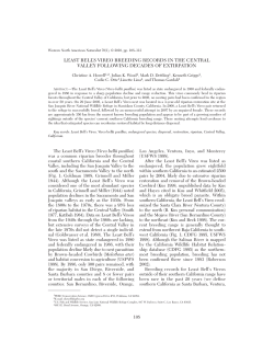 LEAST BELL`S VIREO BREEDING RECORDS IN THE CENTRAL