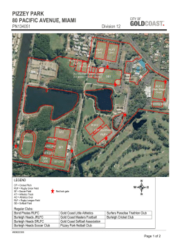 Pizzey Park sports field layout map