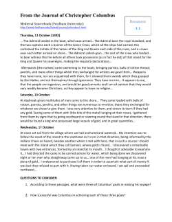 From the Journal of Christopher Columbus