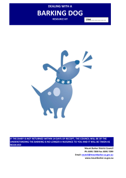 barking dog - Mount Barker District Council