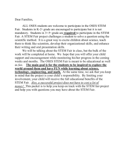 STEM Fair Packet - Orlando Science School