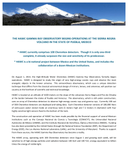 THE HAWC GAMMA RAY OBSERVATORY BEGINS OPERATIONS