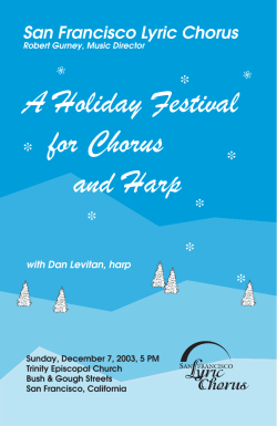 Program - San Francisco Lyric Chorus