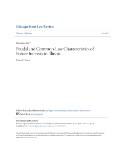 Feudal and Common-Law Characteristics of Future Interests in Illinois