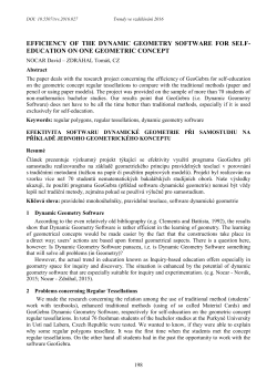 efficiency of the dynamic geometry software for self