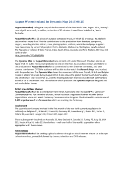 August Watershed and its Dynamic Map