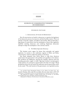 Sources of Conservative Thinking on Democracy