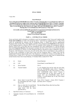 FINAL TERMS 7 June 2016 Lloyds Bank plc Issue of Regulated