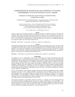 compositions of rainwater and aerosols at global atmospheric watch