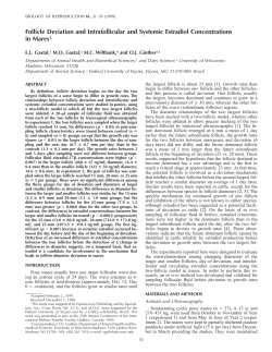 Follicle Deviation and Intrafollicular and Systemic Estradiol