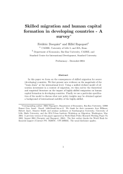 Skilled migration and human capital formation in developing countries