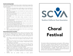 Choral Festival - Southern California Vocal Association