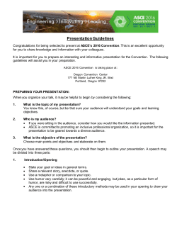 Presentation Guidelines