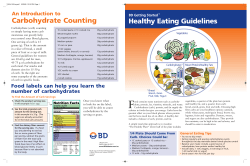Carbohydrate Counting Healthy Eating Guidelines