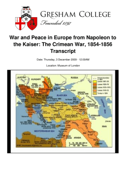 Transcript the Kaiser: The Crimean War, 1854