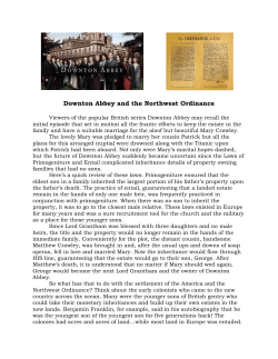 Downton Abbey and the Northwest Ordinance