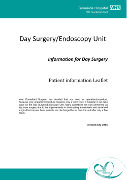 Information for Day Surgery