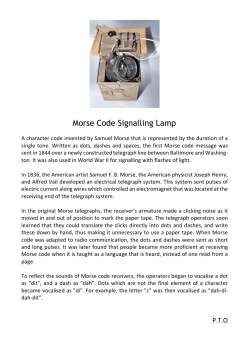 Morse Code Signalling Lamp