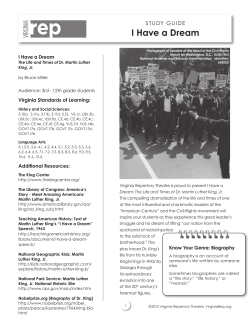 I Have a Dream - Virginia Repertory Theatre