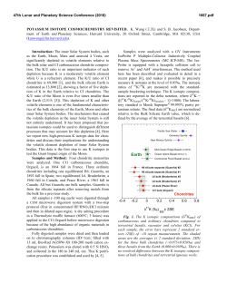 POTASSIUM ISOTOPE COSMOCHEMISTRY REVISITED. K. Wang
