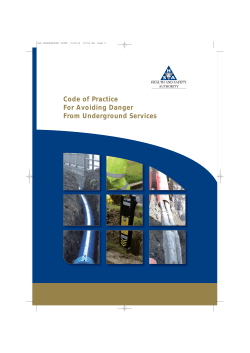 Code of Practice for Avoiding Danger from Underground