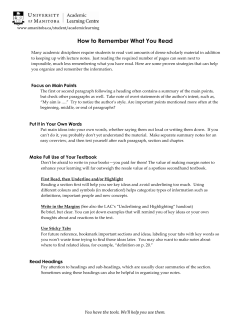 How to Remember What You Read