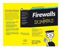 Firewalls for Dummies - IntelliSyn Communications Inc.