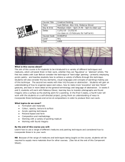 Course Title Creative Painting Tutor Juan Bolivar