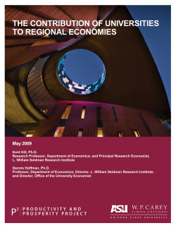 The Contribution of Universities to Regional Economies
