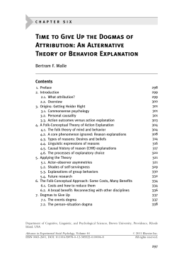 Time to Give Up the Dogmas of Attribution:An Alternative Theory of
