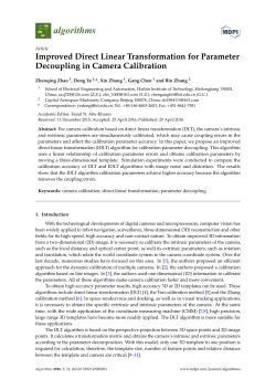 Improved Direct Linear Transformation for Parameter Decoupling in