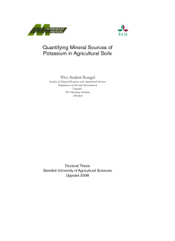 Quantifying Mineral Sources of Potassium in