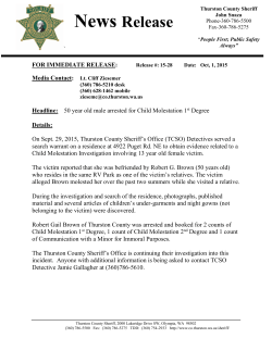 News Release - Thurston County Home