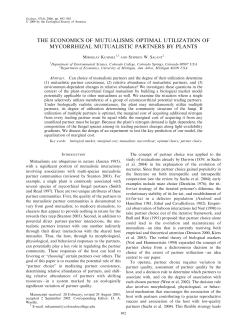 the economics of mutualisms: optimal utilization of mycorrhizal