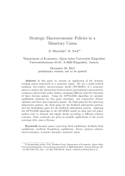 Strategic Macroeconomic Policies in a Monetary Union