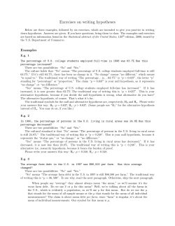 Exercises on writing hypotheses