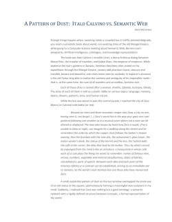 A PATTERN OF DUST: ITALO CALVINO VS. SEMANTIC WEB