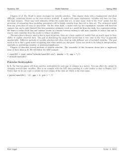 Pairwise Scatterplots