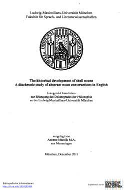 Ludwig-Maximilians-Universitat Miinchen Fakultat fur Sprach