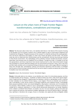 Leisure on the urban rivers of Triple Frontier Region